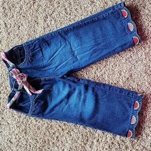 Gymboree Blue Jeans with Pink Accents